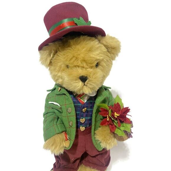 Danbury Mint Christmas Bear Santa Gilbert 2020 16 Inches With Stand and Box NEW - Picture 3 of 11